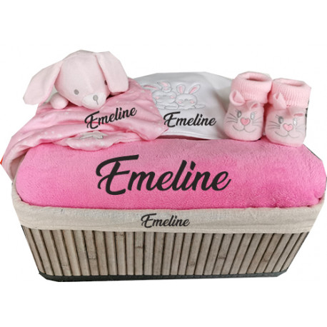 Corbeille cadeau naissance personnalisé