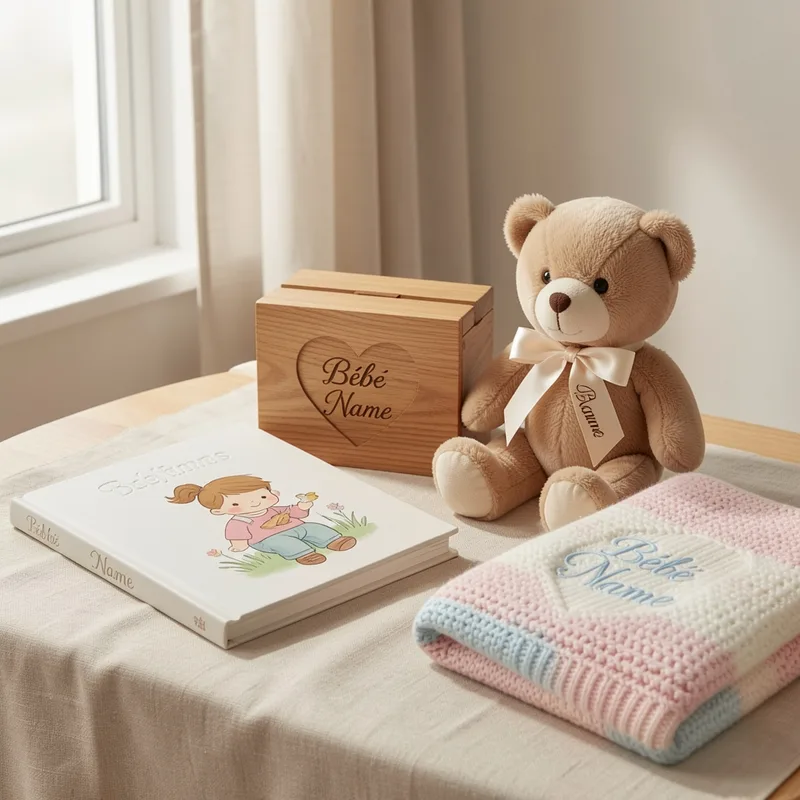 Cadeau personnalisé naissance : 10 idées uniques à moins de 30 € (2026)